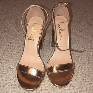 Rose gold heels